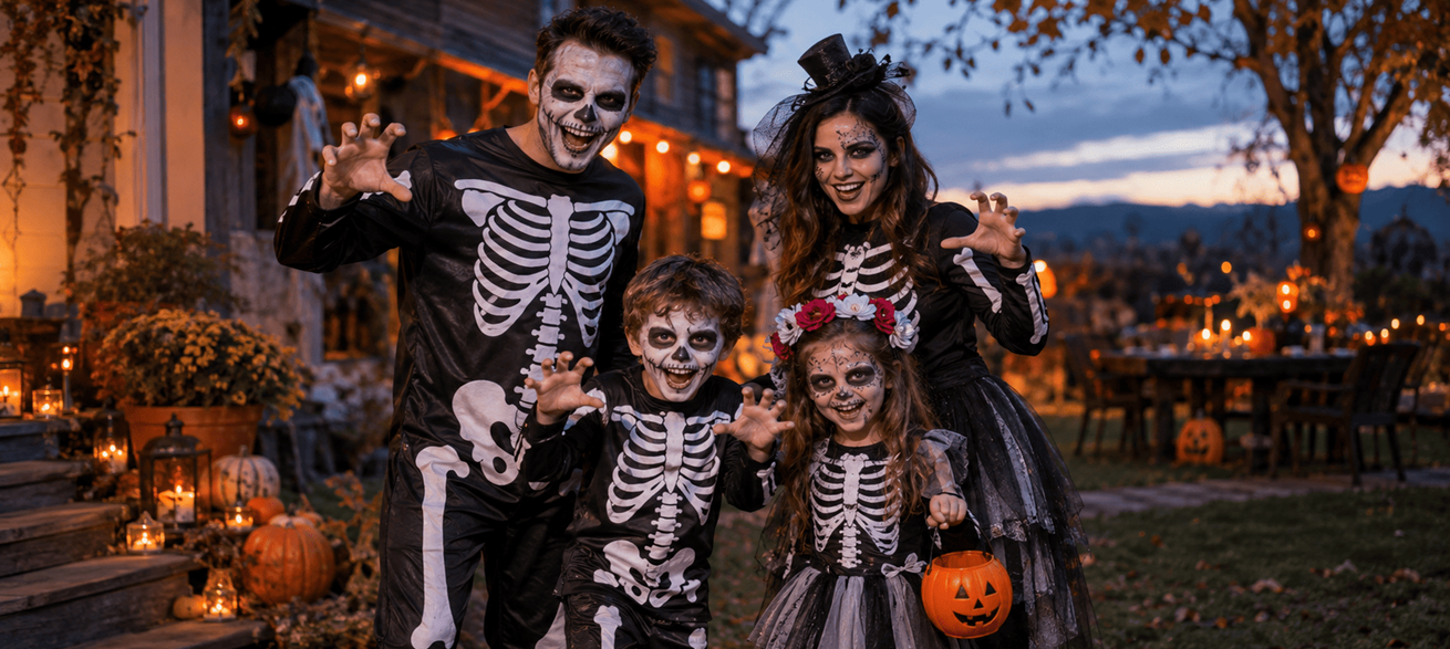 Disfraces de esqueletos y calaveras para Halloween 2026: ideas para niños y adultos