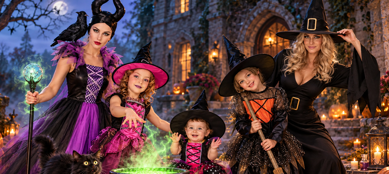 Disfraces de brujas para Halloween 2026: ideas para mujeres, niñas y bebés