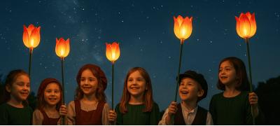 Tulipán con Vela para Baile del Farol – Un Accesorio de Disfraz que Ilumina tus Fiestas
