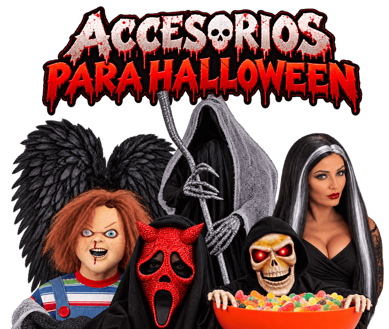 Accesorios y decoración para tu Fiesta de  Halloween.