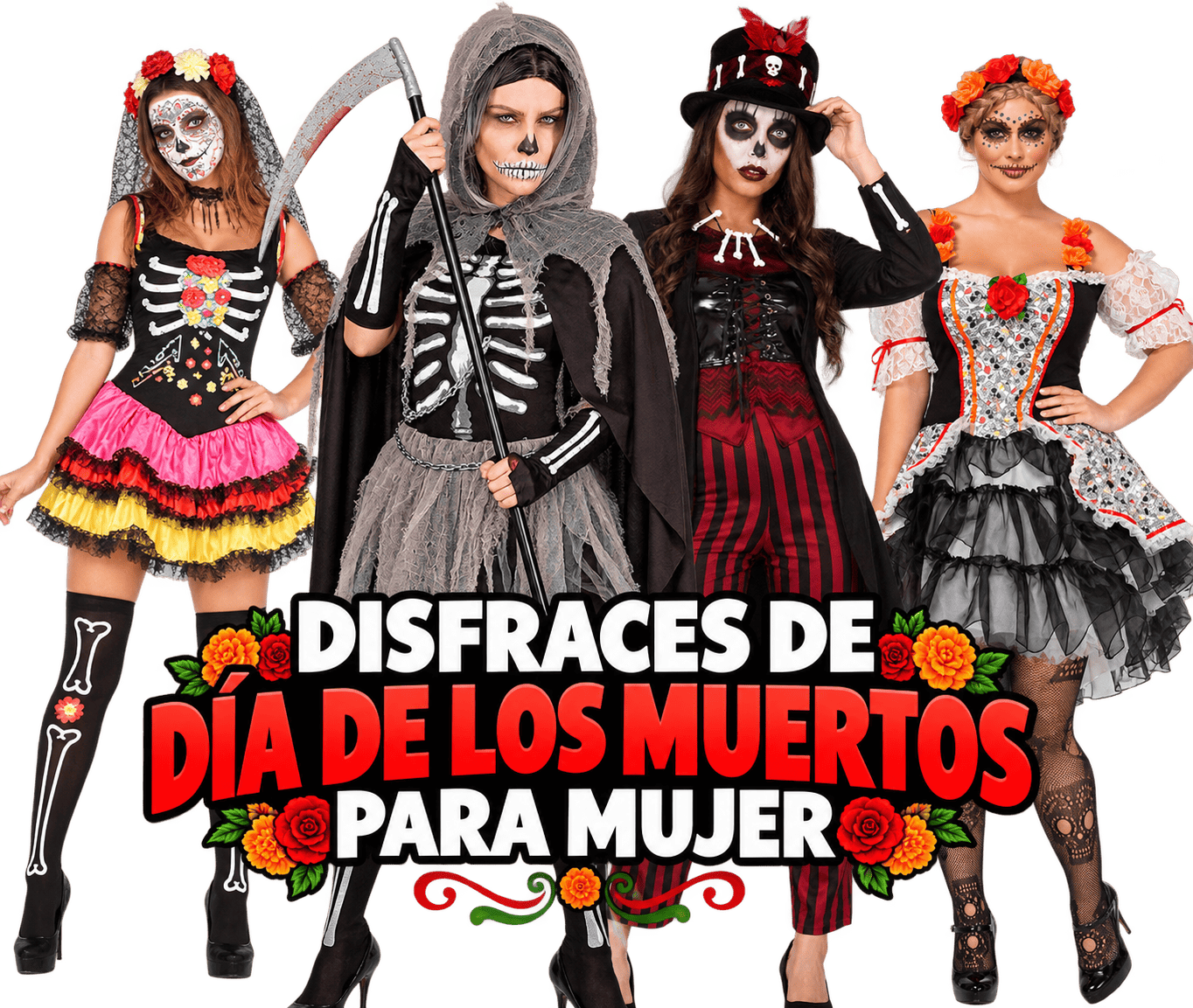 Disfraces de Día de los Muertos para Mujer.