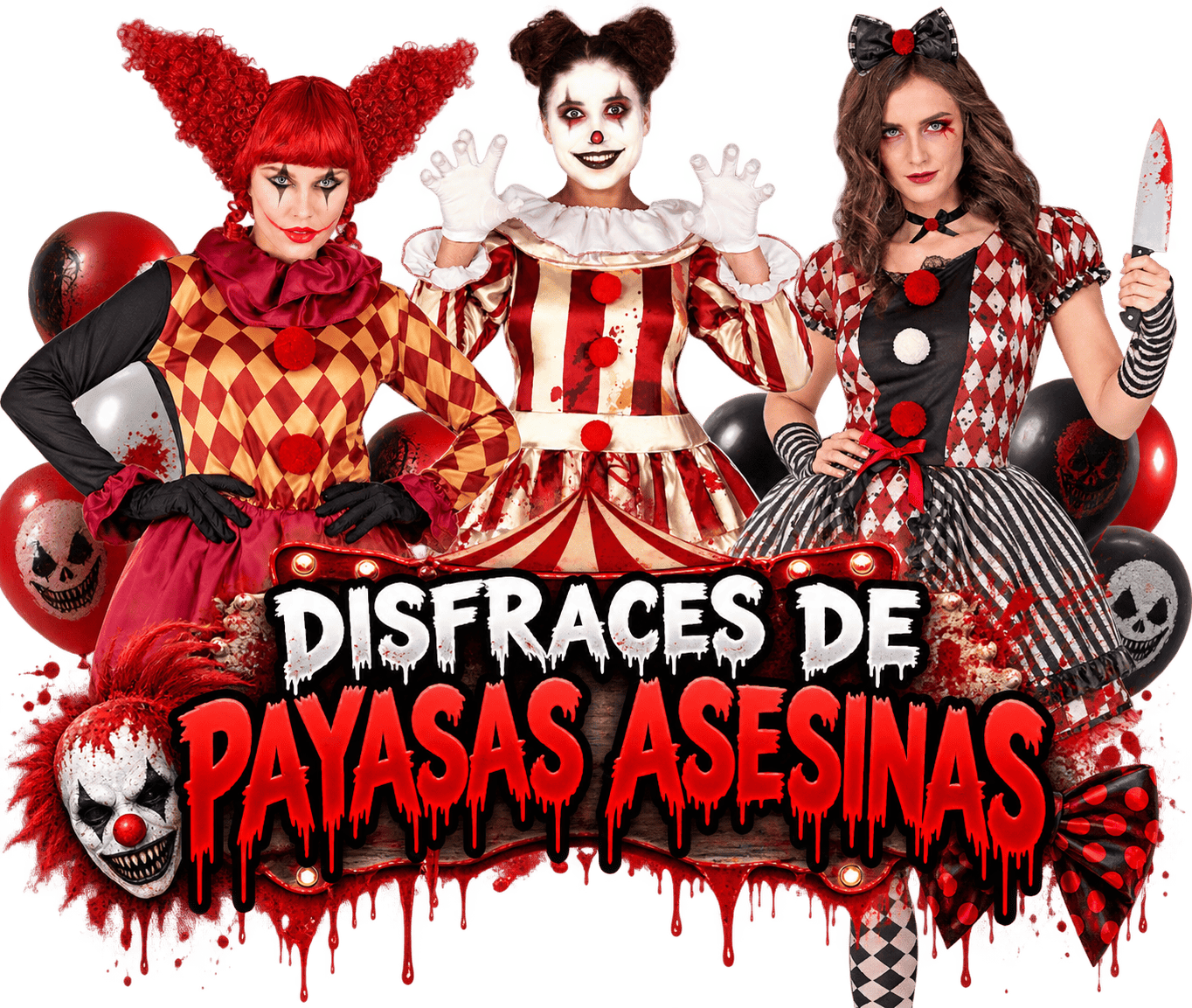 Disfraces de Payasas Asesinas para Mujer