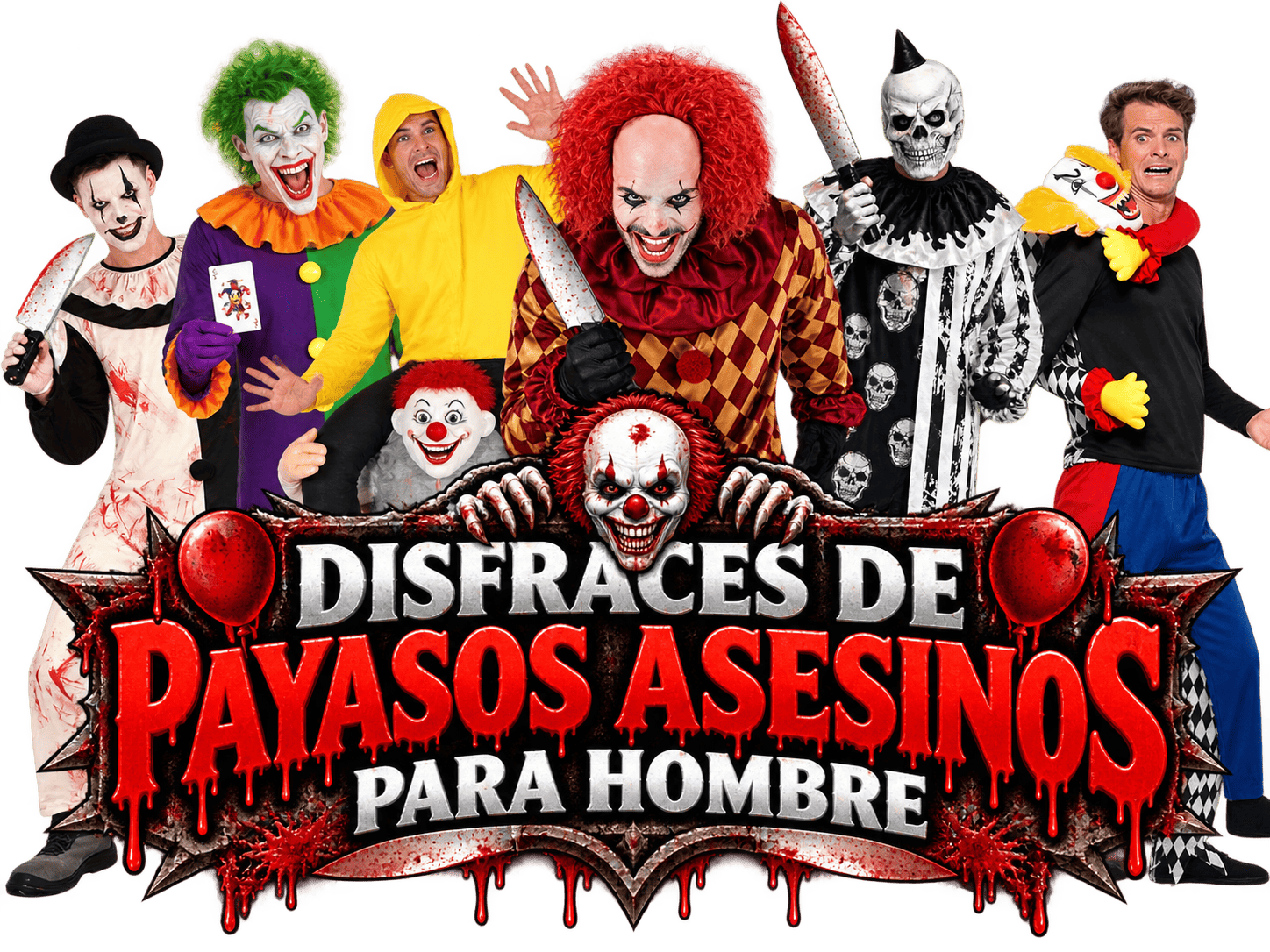 Disfraces de Payasos Asesinos para Hombres