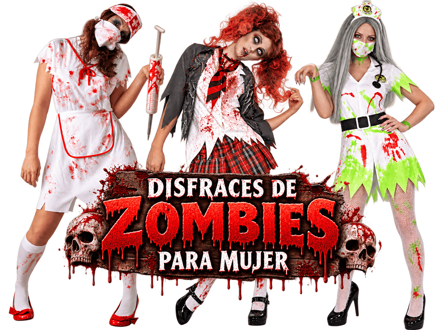 Disfraces de Zombies para Mujeres Halloween