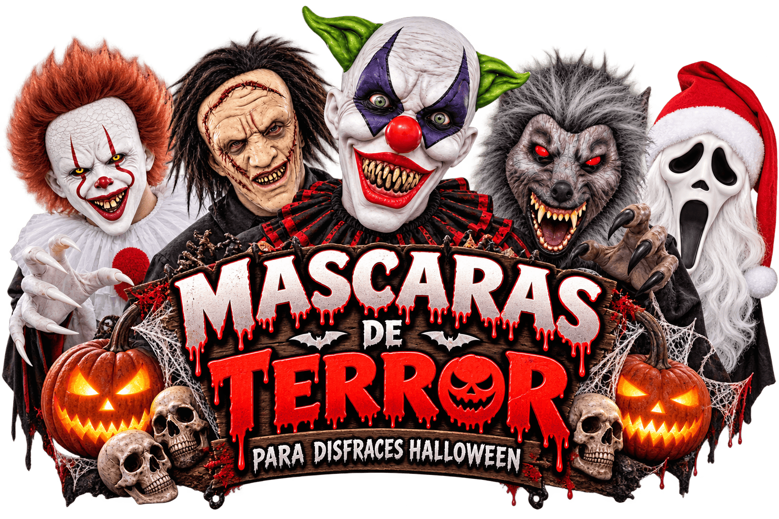 Mascaras de Terror para Disfraces de Halloween