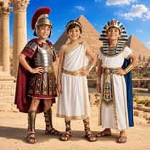 Disfraces Romanos, Griegos y Egipcios Niños