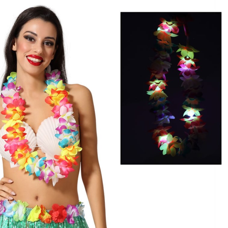 Collar Hawaiano con Luz > Disfraces por Temáticas > Fiestas Hawaianas >  Fiestas Populares de Disfraces