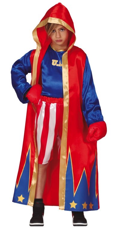 Disfraz de Boxeador Rojo para niño