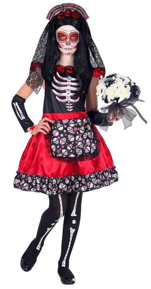 Disfraz Catrina Novia de la Muerte talla infantil Disfraces por