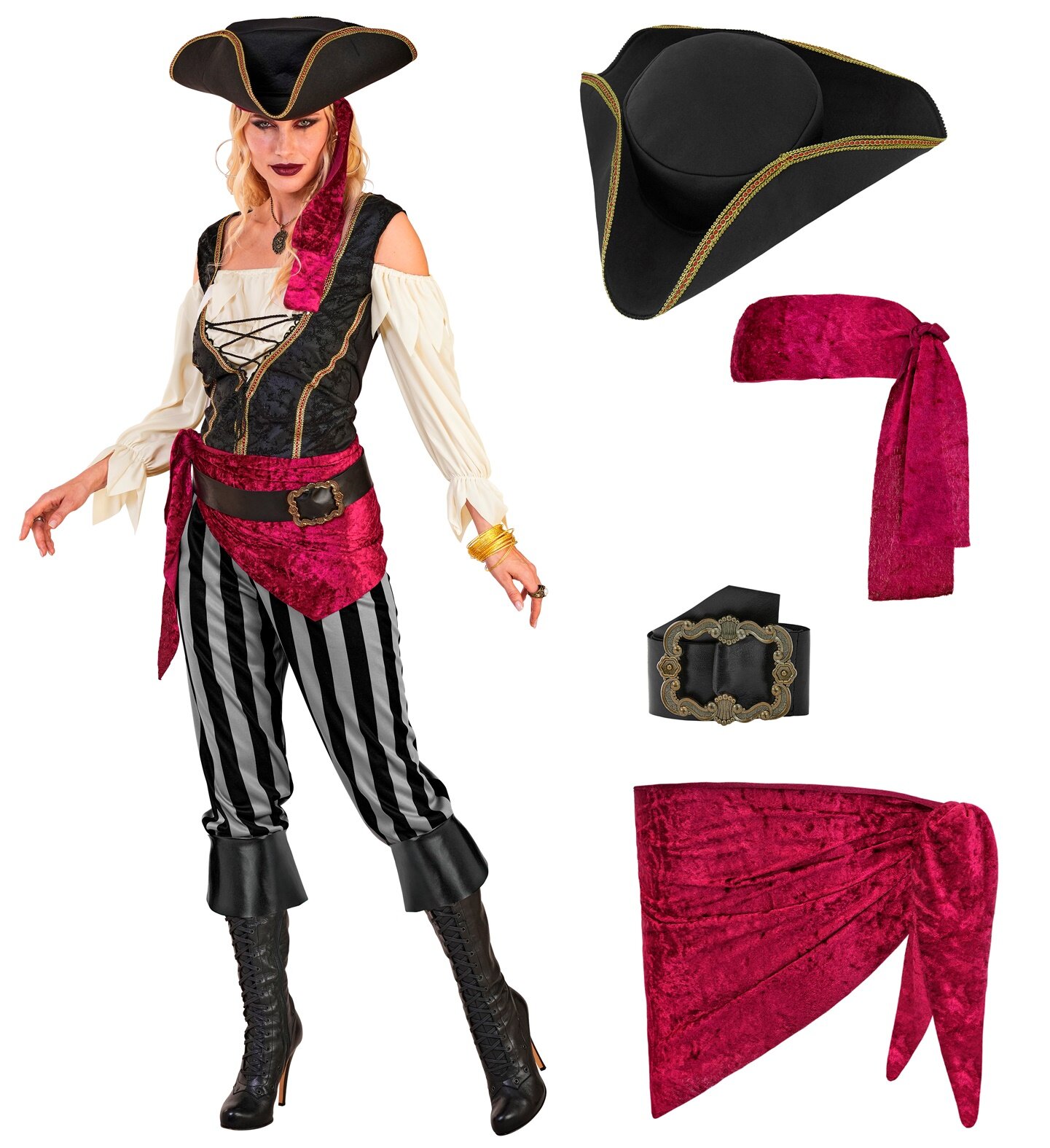 Disfraces PantalÃ³n Pirata De Vestir Mujer Pantalones Piratas