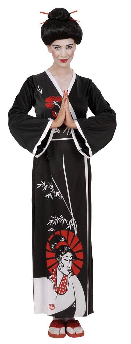 Disfraz Geisha Kimono Negro adulta > Disfraces para Mujer > Disfraces  Paises del Mundo Mujer > Disfraces de Chinas Y Japonesas Mujer > Disfraces  para Adultos