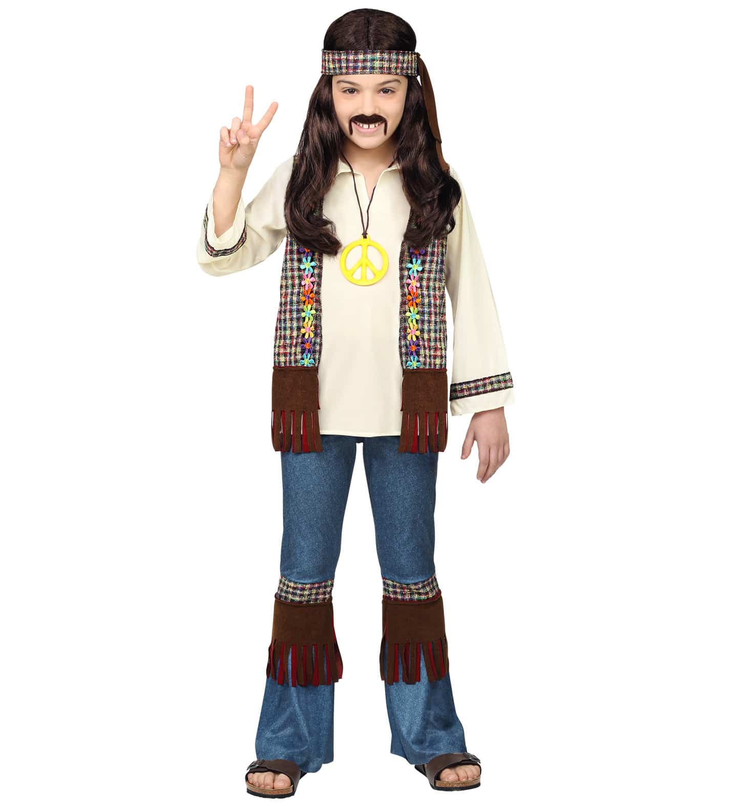 Disfraz de Hippie Paz y Amor para niño Disfraces para Niños