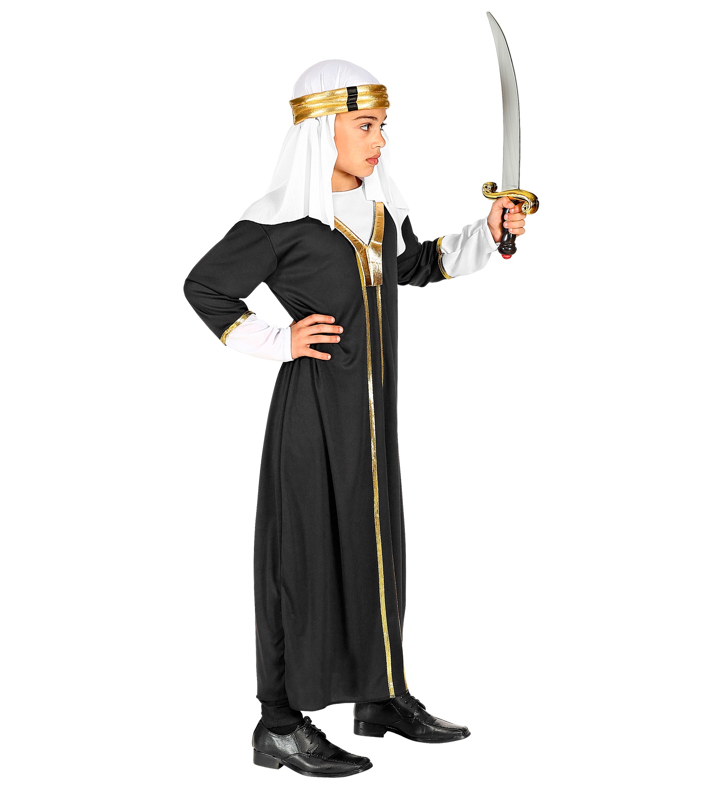 Disfraz De Jeque Infantil Con Tocado Y Túnica – Príncipe Del Desierto, Talla 5-6 Años, Ideal Para Halloween, Carnaval Y Fiestas De Disfraces