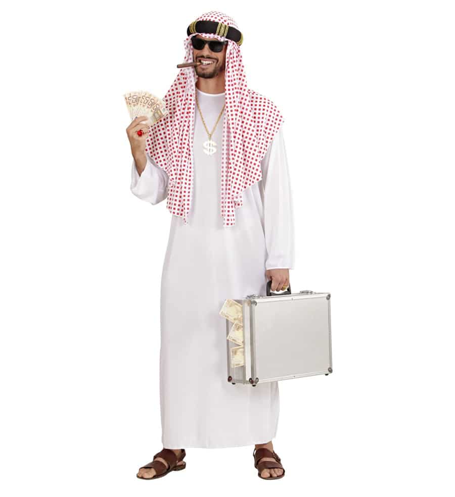 Disfraz de jeque árabe para hombre: Disfraces adultos,y disfraces