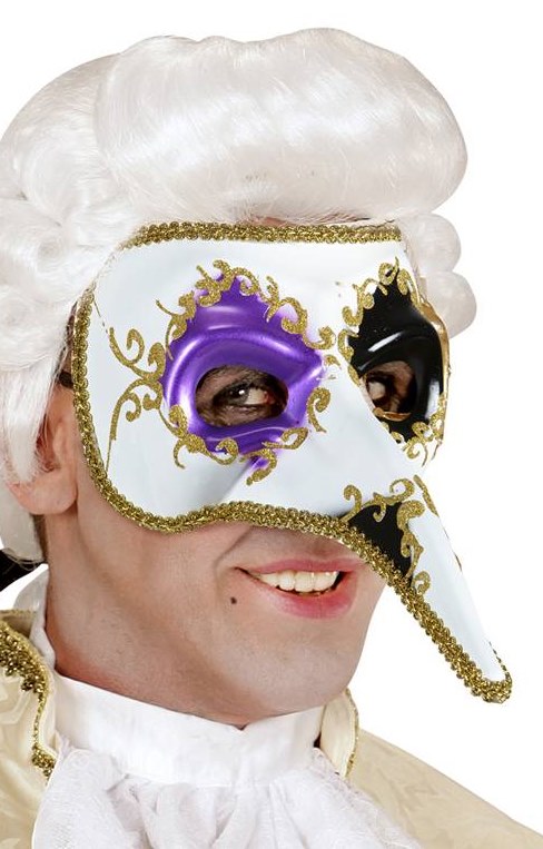 Exclusivo Set Mascara Veneciana Mujer Hombre Mascarada Mardi