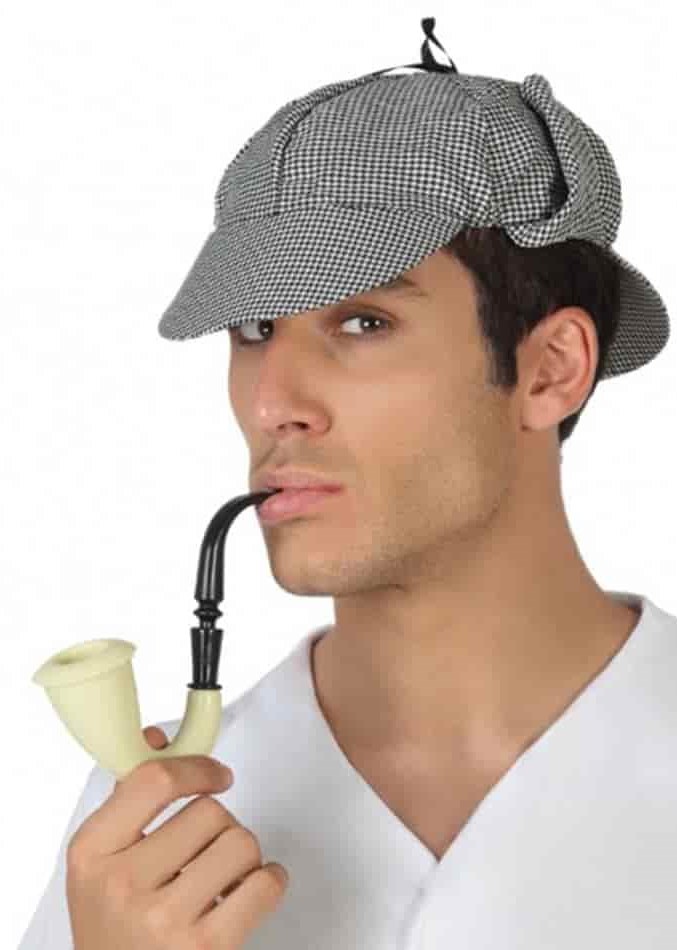 maduro puenting De vez en cuando Comprar Sombrero de Detective Sherlock Holmes y Pipa > Complementos para  Disfraces > Set para disfraces | Tienda de disfraces en Madrid,  disfracestuyyo.com