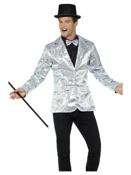 Chaqueta Lentejuelas Plateada  adulto