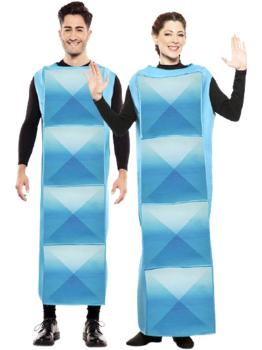 Disfraz de Tetris cyan adultos