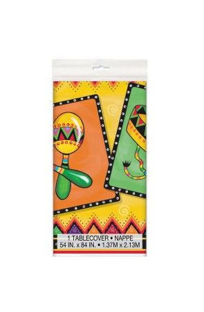 Mantel de plástico 1.37 m x 2.13 m con diseño mexicano