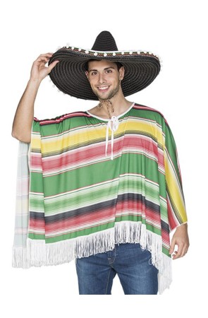 Poncho Mexicano para adulto.
