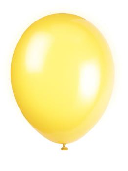 10 globos color amarillo (30 cm) - Línea Colores Básicos