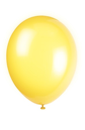 10 globos color amarillo (30 cm) - Línea Colores Básicos