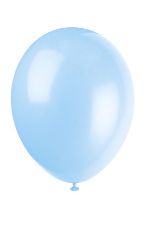 10 globos color azul cielo (30 cm) - Línea Colores Básicos