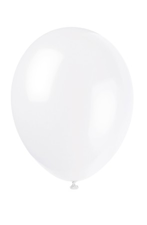 10 globos color blanco (30 cm) - Línea Colores Básicos