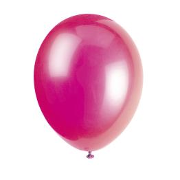 10 globos color fucsia (30 cm) - Línea Colores Básicos