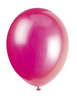 10 globos color fucsia (30 cm) - Línea Colores Básicos