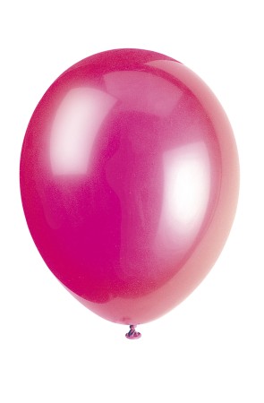 10 globos color fucsia (30 cm) - Línea Colores Básicos