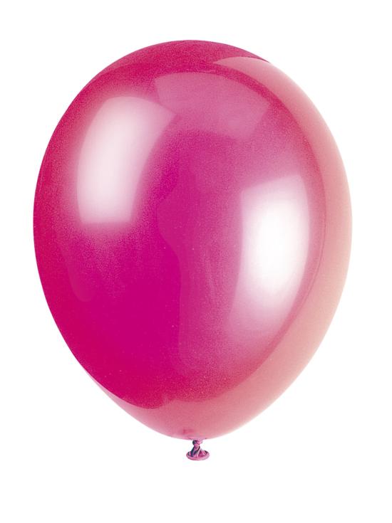 10 globos color fucsia (30 cm) - Línea Colores Básicos