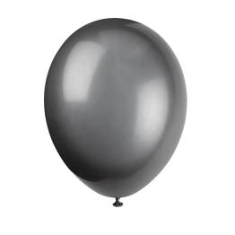 10 globos color negro (30 cm) - Línea Colores Básicos