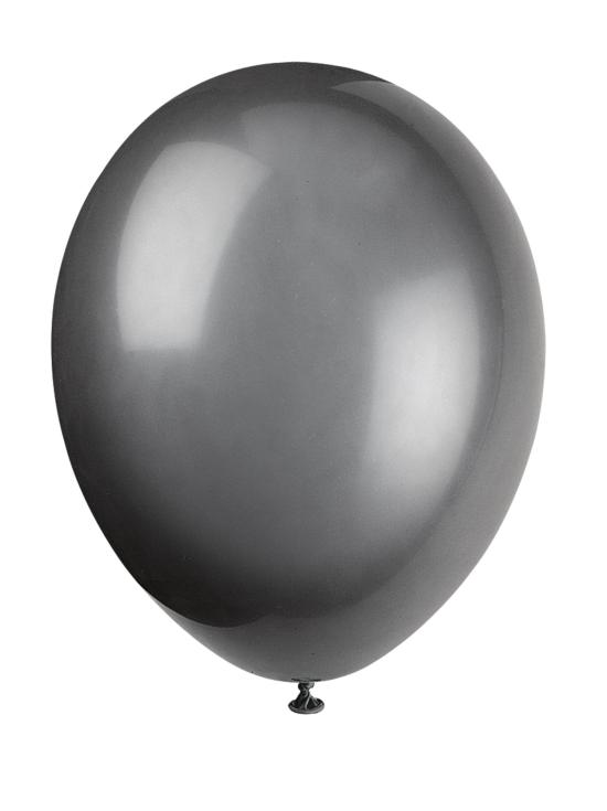 10 globos color negro (30 cm) - Línea Colores Básicos