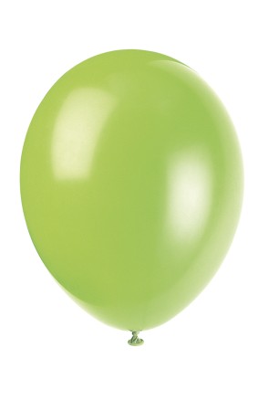 10 globos verde neón (30 cm) - Línea Colores Básicos