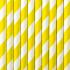10 pajitas amarillas de papel - Aloha