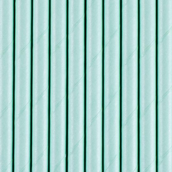 10 pajitas azules pastel de papel - Iridescent 10 pajitas azules pastel de papel - Iridescent