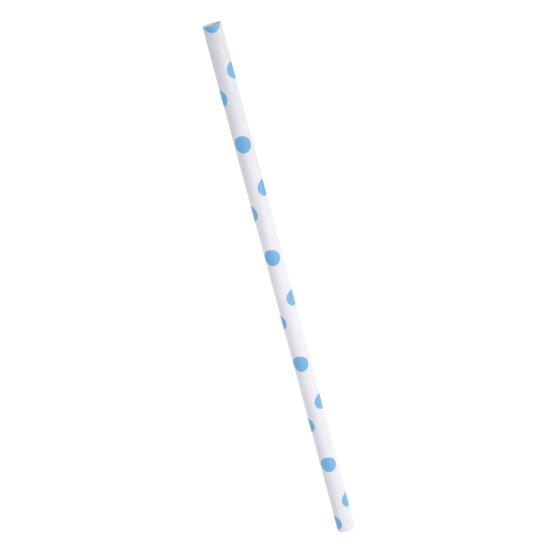 10 pajitas de topos azul cielo y blanco 10 pajitas de topos azul cielo y blanco