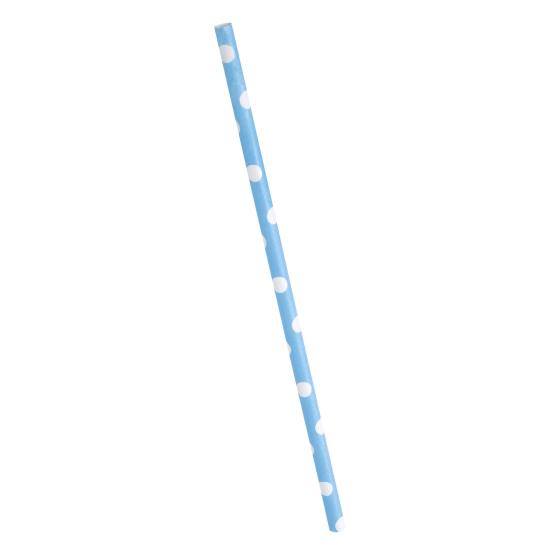 10 pajitas de topos azul cielo y blanco 10 pajitas de topos azul cielo y blanco