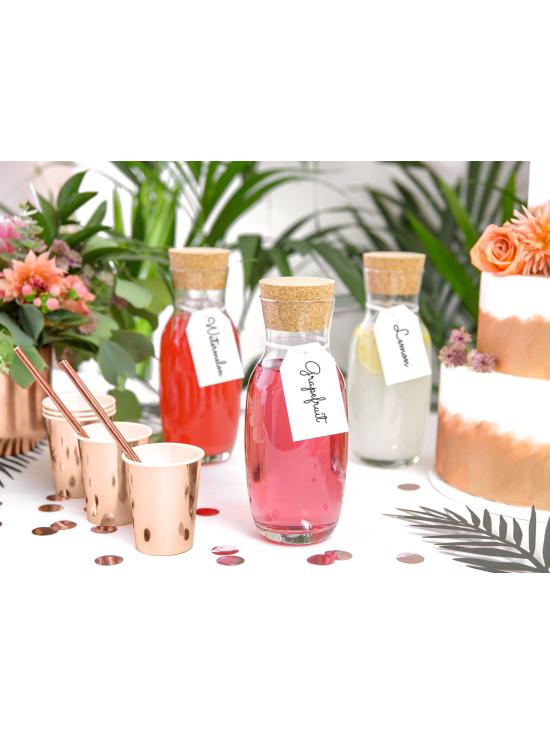 10 pajitas oro rosas de papel - Tropical Wedding