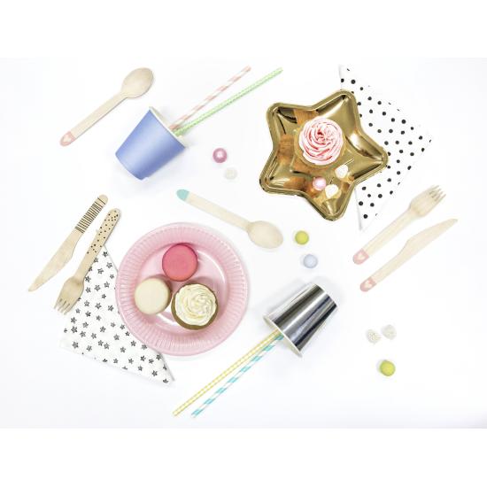 10 pajitas rosas pastel de papel - Unicorn