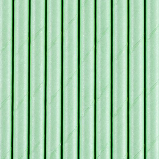10 pajitas verdes menta de papel 10 pajitas verdes menta de papel