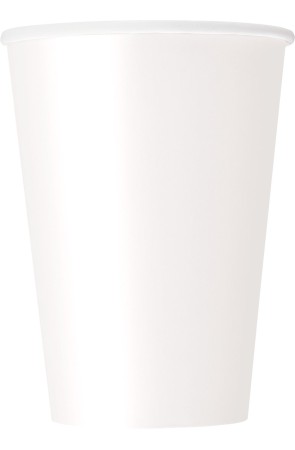 10 vasos grandes color blanco - Línea Colores Básicos