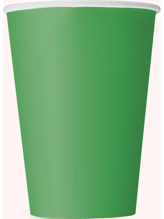 10 vasos grandes color verde esmeralda - Línea Colores Básicos