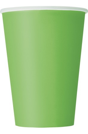 10 vasos grandes color verde lima - Línea Colores Básicos