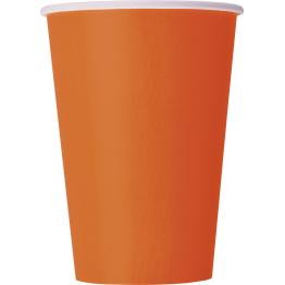 10 vasos grandes naranjas - Línea Colores Básicos