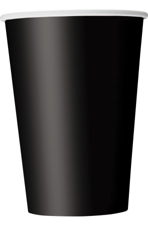 10 vasos grandes negros - Línea Colores Básicos