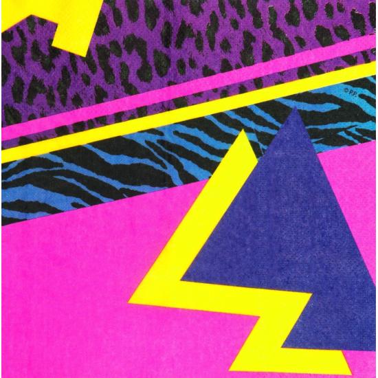 12 servilletas años 80 (33x33 cm) - Pop Party 12 servilletas años 80 (33x33 cm) - Pop Party