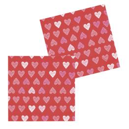 12 servilletas de corazones (33x33 cm)
