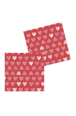 12 servilletas de corazones (33x33 cm)